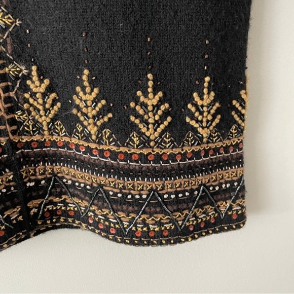Vintage Susan Bristol Wool Embroidered Vest Womens Small - Picture 4 of 7